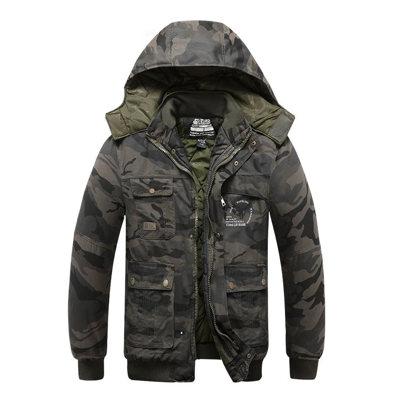 迷彩 ジャケット コート アウター おしゃれ ファッション カモフラージュ柄 作業着 綿 メンズ 冬 ベルベット 厚手 耐摩耗 フード付き カジュアル 大きいサ...