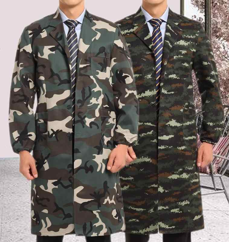 迷彩 ジャケット コート トップス おしゃれ ファッション カモフラージュ柄 綿入り 厚手 メンズ 大きいサイズ 耐摩耗 ゆったり ロング 3XL ワーク 秋冬