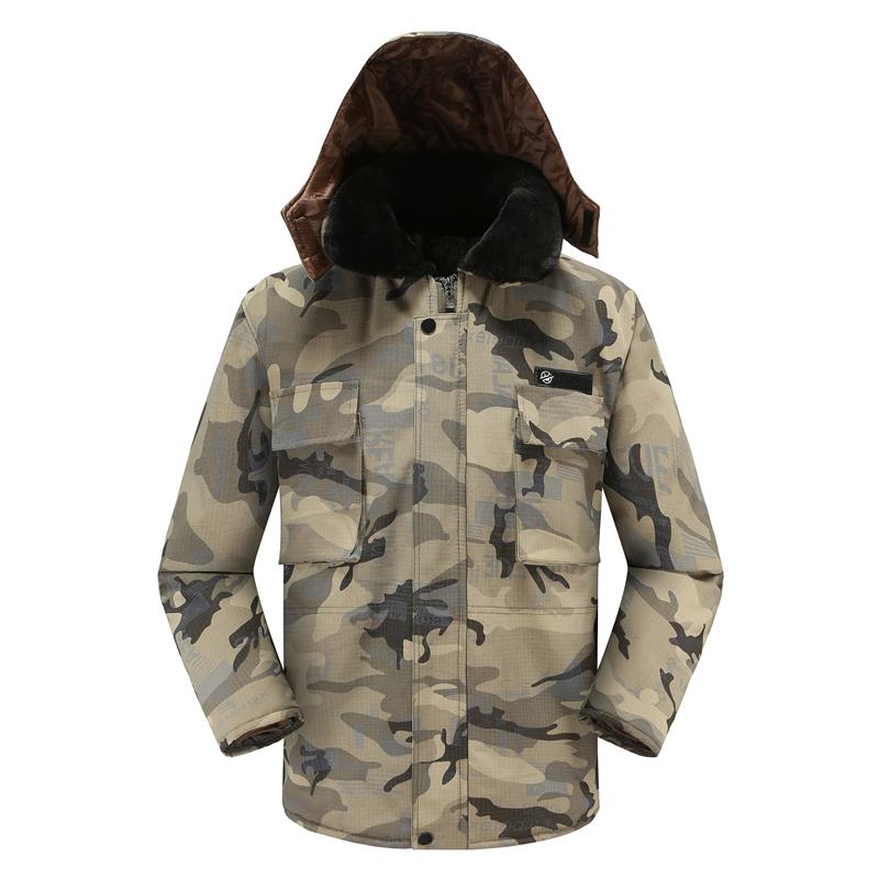 迷彩 ジャケット コート アウター おしゃれ ファッション カモフラージュ柄 防風 綿入り 冬 厚手 防寒 暖かい 作業着 大きいサイズ フード付き ミリタリー
