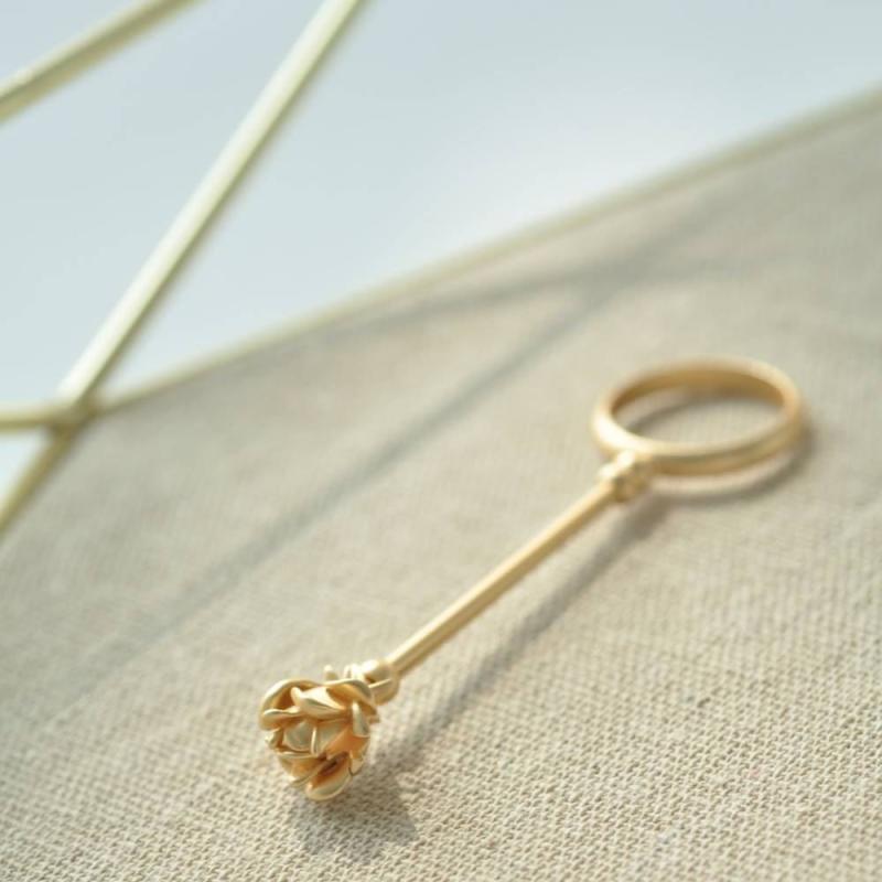 シガレット ホルダー ローズ フラワーリング タバコ ホルダー シンプル メンズ レディース 指輪型 喫煙具 ポータブル 上品