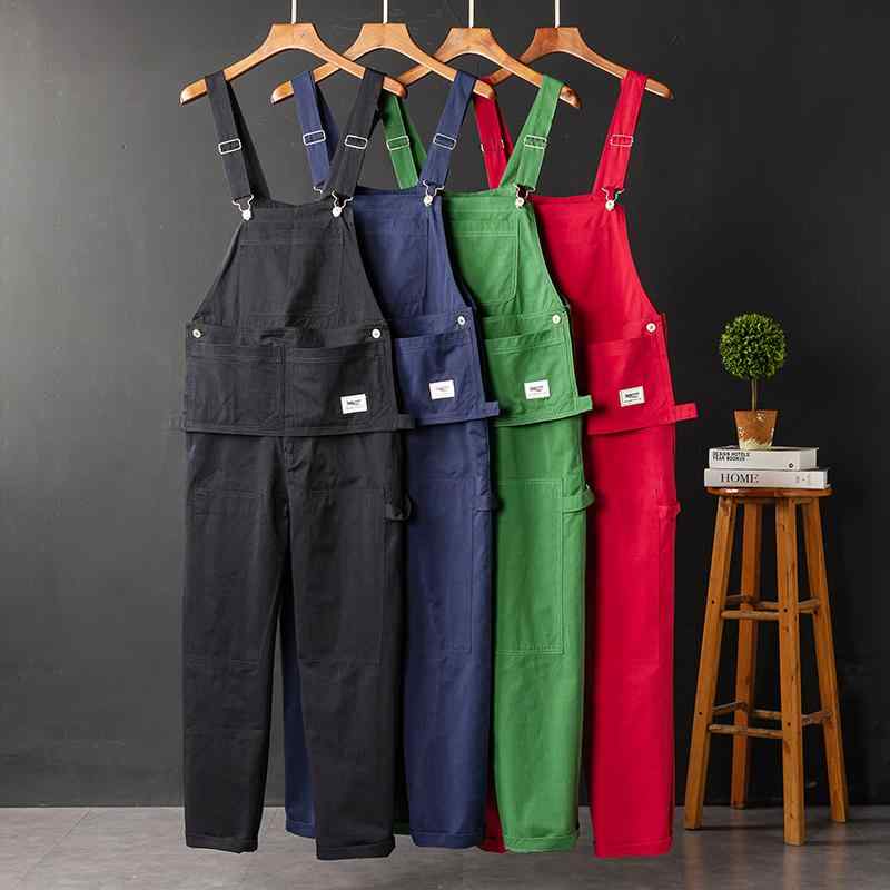 オーバーオール サロペット 作業着 アメリカン レトロ ストレートレッグ カジュアル メンズ マルチポケット サスペンダー イベント 衣装