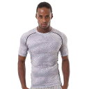 Tシャツ スポーツウェア トップス ストレッチ フィットネス おしゃれ コンプレッション シャツ メンズ ヘビ柄 速乾 半袖 トレーニング 吸汗性 通気性 男性...