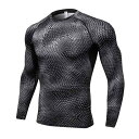 Tシャツ スポーツウェア トップス ストレッチ フィットネス おしゃれ ファッション メンズ バスケットボール タイト 長袖 速乾 秋冬 ランニング コンプレッ...