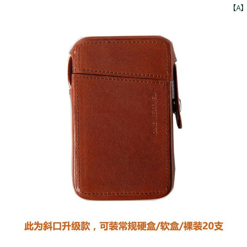 タバコケース レザー おしゃれ エレガント ポータブル コンパクト ユニセックス アウトドア 安心 安全 高級感 トラベル シガーレットボックス メンズ レディ...