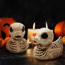 スカル アヒル ハロウィン 置物 飾り デコレーション アンティーク インテリア オーナメント ドクロ ホーム ゴシック 骸骨 ギフト