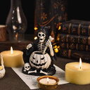 スカル インテリア おしゃれ 飾り キャンドル置き ハロウィン オーナメント デコレーション 北欧 メンズ レディース 樹脂 ドクロ パーティー 装飾