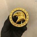 イーグル バックル ヘッド ベルトバックル エンブレム 円形 丸 ゴールド シルバー ラインストーン 光沢 キラキラ 立体的 メンズ ギフト 高級感 豪華 おし...