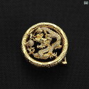 ドラゴン バックル ヘッド ベルトバックル エンブレム 円形 ゴールド シルバー 光沢 彫刻 立体的 キラキラ メンズ ギフト 高級感 おしゃれ 輝き 華やか