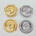イーグル バックル ヘッド ベルトバックル エンブレム 円形 八角形 24K ゴールド シルバー 光沢 立体的 メンズ ギフト 豪華 高級感 おしゃれ 輝き 華...