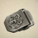 バックル ヘッド 虎 ベルトバックル エンブレム ドラゴン ステンレス 調整可能 セパレート メンズ キャンバス ビジネス ギフト 寅年 辰年 縁起 護身 シン...