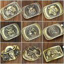 バックル ヘッド 虎 ベルトバックル エンブレム 長方形 ブロンズ 金属 真鍮 龍 漢字 彫刻 立体的 チャイナテイスト スムーズ メンズ ギフト 護身 重厚感...