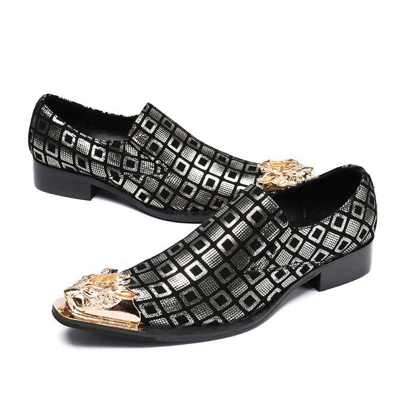パフォーマンス シューズ 紳士靴 レザーシューズ とんがり ドレスアップ メンズ ポインテッドトゥ ローファー スリッポン ローヒール エンボス ファッショナブル 個性的 スタイリッシュ おしゃれ トレンディ クール エレガント