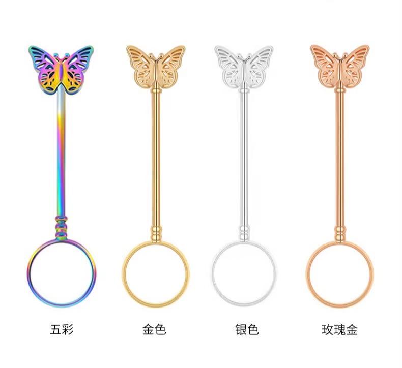 シガレットホルダー 蝶 エレガント たばこ ホルダー クリップ アクセサリー リング 指輪タイプ 喫煙具 ..