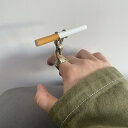 シガレットホルダー ヘラジカ メンズ レディース たばこ ホルダー クリップ アクセサリー リング 指輪タイプ 喫煙具 ユニークアイテム 楽ちん ながらアイテム...