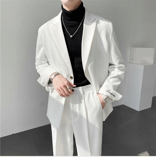 紳士服 スーツ ジャケット 上着 黒 白 清楚 きれいめ 清潔感 春秋 メンズ カジュアル 大人 韓国 ヤッピー 小さめ 文字 刺繍入り ストリート 高級 アウター 結婚式 パーティー 肩パット入り 紳士服 スーツ ジャケット 上着 黒 白 清楚 きれいめ 清潔感 春秋 メンズ カジュアル 大人 韓国 ヤッピー 小さめ 文字 刺繍入り ストリート 高級 アウター 結婚式 パーティー 肩パット入り