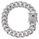 ブレスレット ラインストーン アンクレット メンズ レディース キューバチェーン ファッション アクセント アクセサリー B系 ストリート ブリンブリン