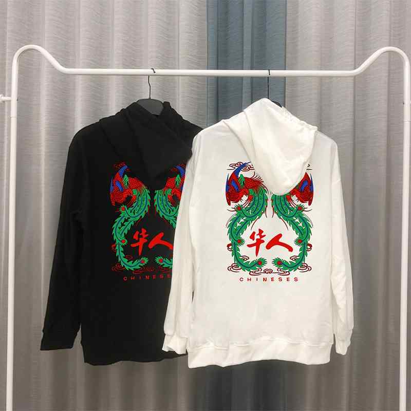 パーカー オーバーサイズ 秋冬 ファッション スタイリッシュ 中国スタイル かわいい プリントデザイン ..