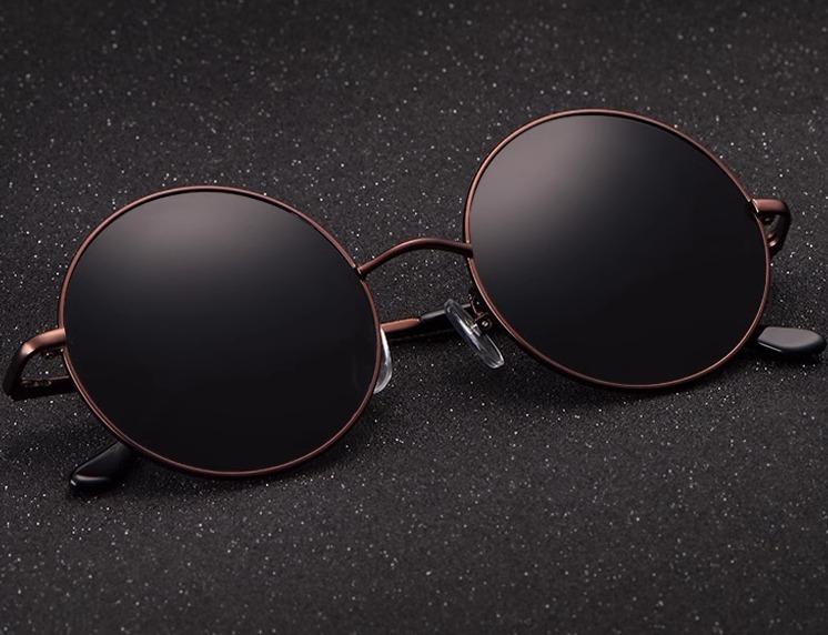 サングラス ラウンド 丸型 アイウェア レディース メンズ メガネ フラット 韓国 ファッション 偏光 レトロ 紫外線防止 チタン