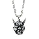 ペンダント ネックレス レトロ 悪魔 アクセサリー メンズ ファッション チタン鋼 レトロ 般若 カジュアル ロック 桜 個性的 ユニーク ヒップホップ スタイリッシュ