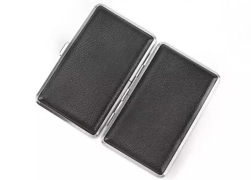 タバコケース シガーレットケース ポータブル 男女兼用 レザー コンパクト 携帯用 トラベル 安全 革 上品 エレガント 高級感 タバコボックス メンズ レディ...