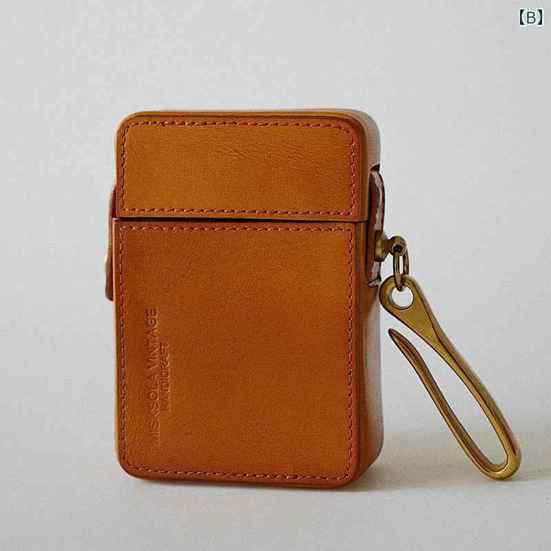 Hanbok Homeのシガレットケース レザー エレガント ユニセックス 高級感 ギフト 安全 ポータブル コンパクト 携帯用 上品 メンズ レディース タバコケース 革｜アングル2