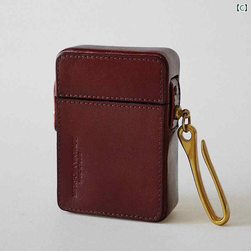 Hanbok Homeのシガレットケース レザー エレガント ユニセックス 高級感 ギフト 安全 ポータブル コンパクト 携帯用 上品 メンズ レディース タバコケース 革｜アングル3