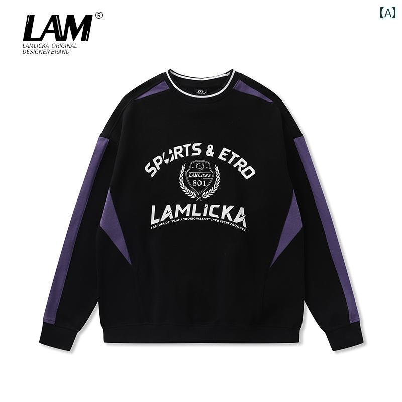 オーバーサイズ スウェットシャツ トレーナー カジュアル スポーティー ユニセックス アウトドア スポーティー 綿 春秋 長袖 ラウンドネック プルオーバー コットン メンズ レディースのサムネイル