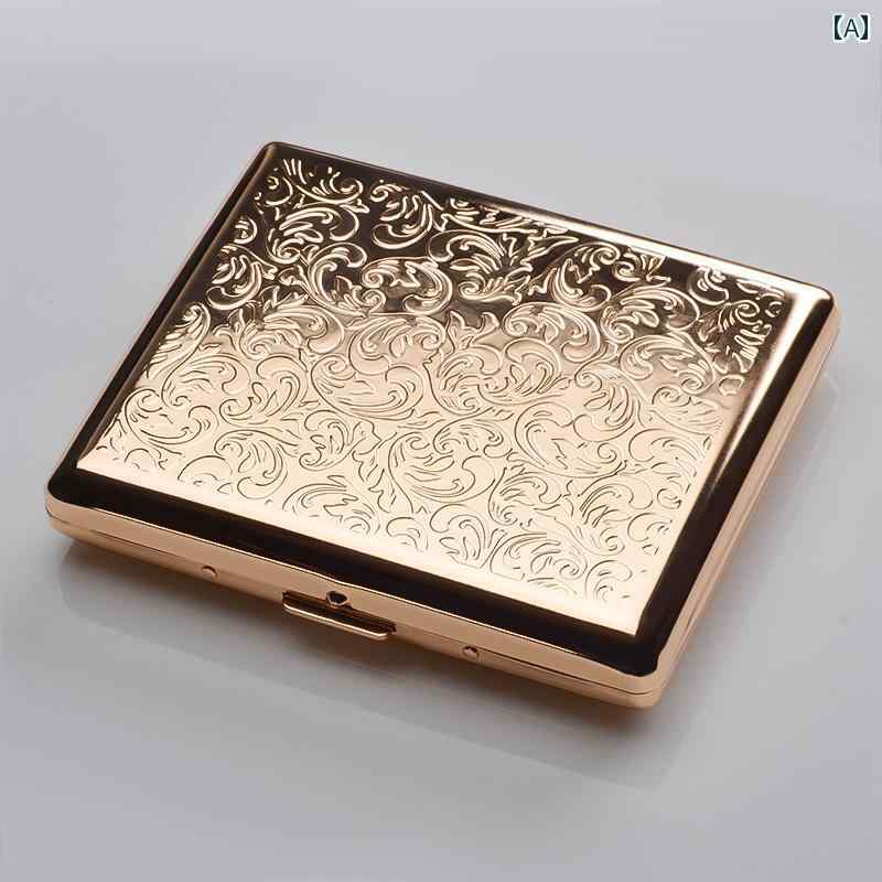 タバコケース ユニセックス 持ち運び 安心 安全 ポータブル コンパクト 携帯用 シガーレットボックス メンズ レディース トラベル ステンレス