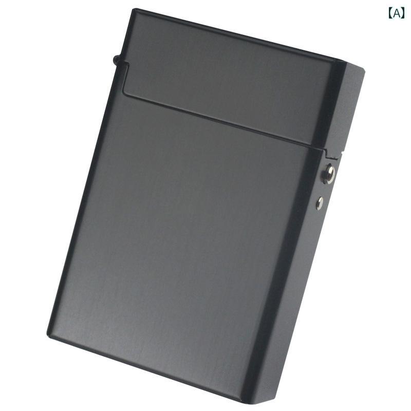 タバコケース ユニセックス 持ち運び 安心 安全 ポータブル コンパクト 携帯用 シガーレットボックス メンズ レディース トラベル アルミニウム