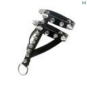 カフブレスレット リング グローブ レザー ユニセックス アクセサリー スタッズ パンク ロック パフォーマンス メンズ レディース 革 ファッションアイテム