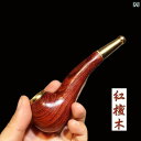 喫煙パイプ 木製 タバコ 煙管 喫煙具 カーブ 曲線 光沢 艶 彫刻 木目 黒 乾燥 フィルター ブライヤー メンズ ギフト プレゼント 趣味 コレクション レ...