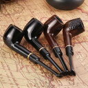 喫煙パイプ 木製 煙管 タバコ 喫煙具 キセル 黒檀 乾燥 曲げ フィルター ポータブル コンパクト 初心者向け イタリア 漢方 ギフト プレゼント コレクション レトロ 高級感