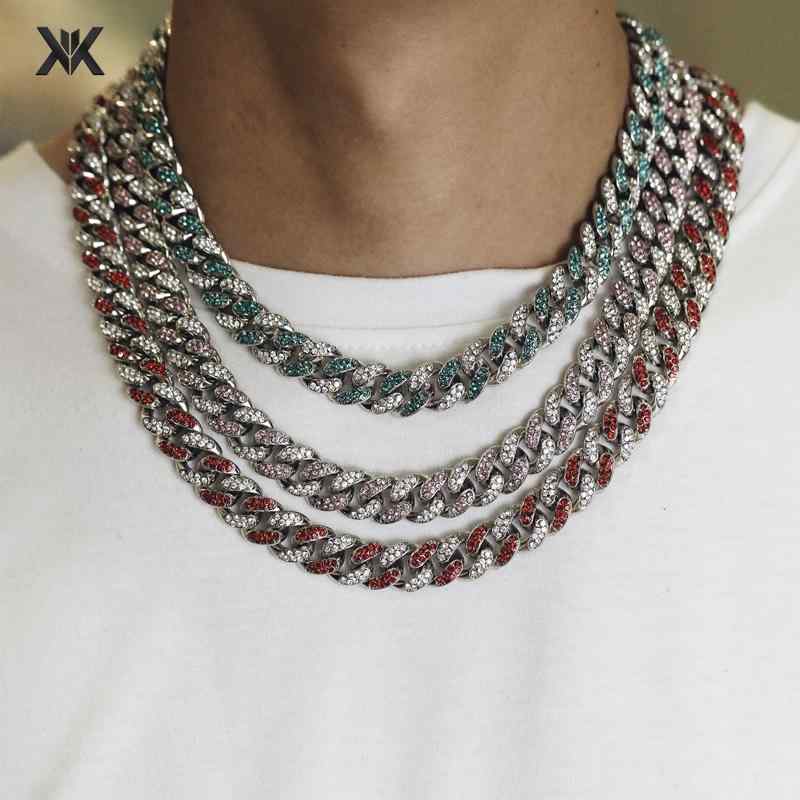 ネックレス アメリカン ヒップホップ 高級感 かっこいい カラフル ラインストーン おしゃれ メンズ レ..