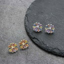 ピアス キラキラ ヒップホップ カラー ラインストーン ひまわり かわいい ポップ トレンド おしゃれ ファッション カジュアル 日常使い メンズ レディース ユニセックス アクセサリー