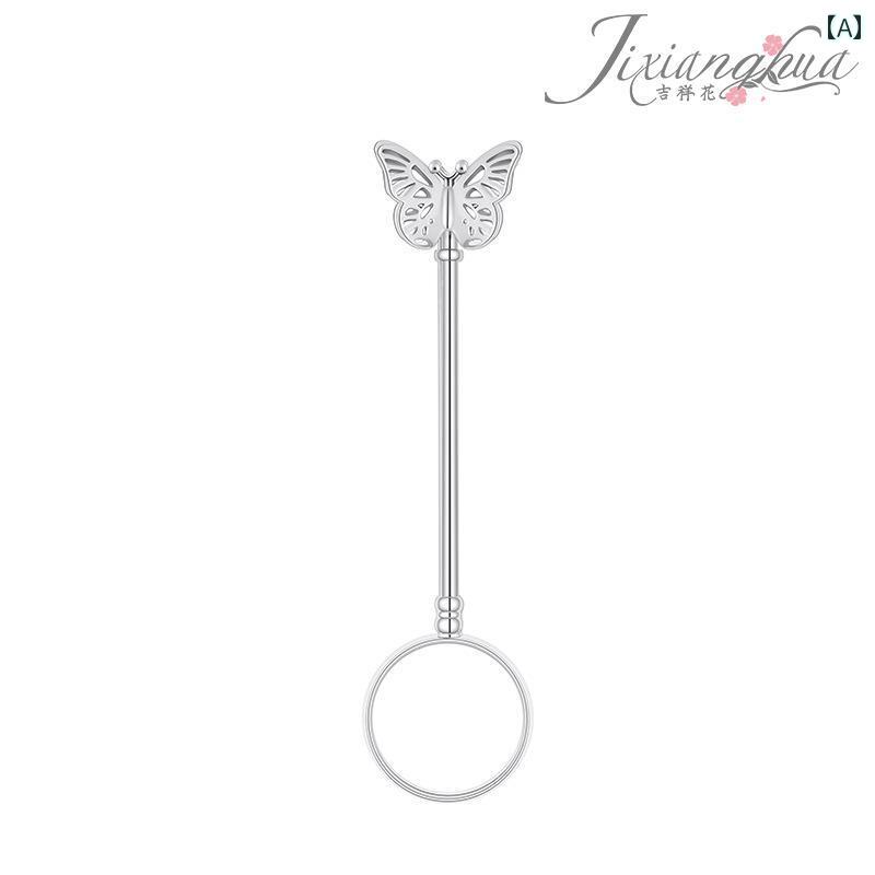 シガレット ホルダー 蝶 上品 メンズ レディース たばこ ホルダー クリップ アクセサリー リング 指輪..