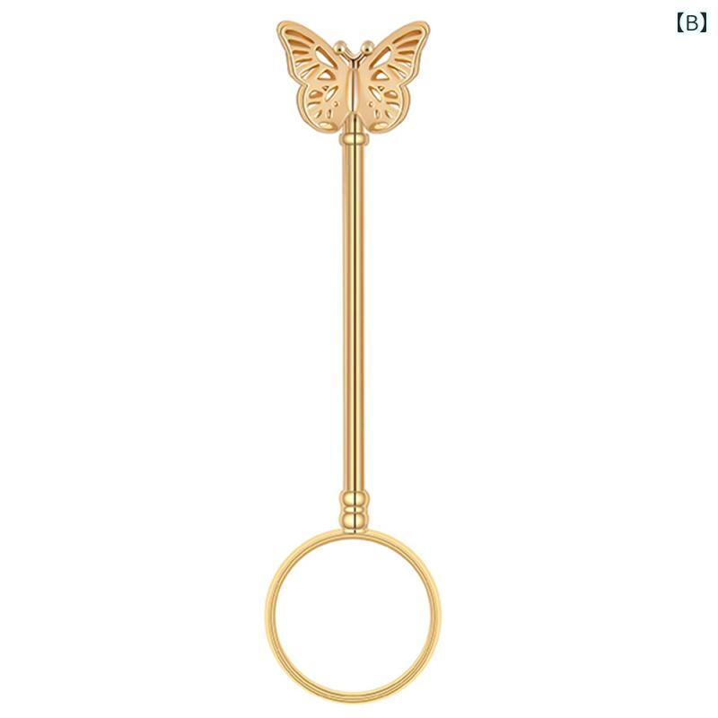 バタフライ 上品 たばこ ホルダー クリップ アクセサリー リング 指輪タイプ 喫煙具 ユニークアイテム ..