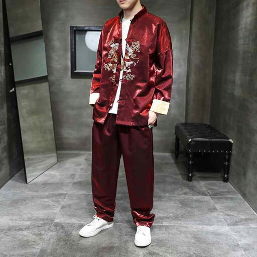 チャイナ風 立襟 スーツ チャイナ風 ジャケット 上着 パンツ セットアップ おしゃれ ファッション レトロ メンズ 唐装 ドラゴン 刺繍 春秋 チュニック 龍 カジュアル 大きいサイズ チャイナ風 立襟 スーツ チャイナ風 ジャケット 上着 パンツ セットアップ おしゃれ ファッション レトロ メンズ 唐装 ドラゴン 刺繍 春秋 チュニック 龍 カジュアル 大きいサイズ