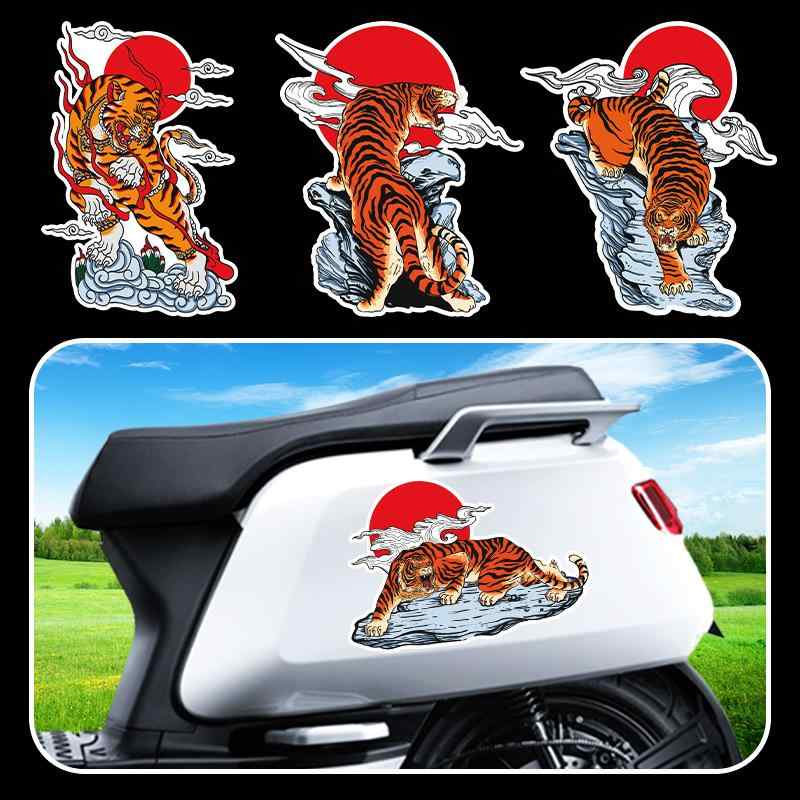 車 ステッカー 虎 タイガー イラスト カバーアップ ステッカー ボディ シール カーデコレーション 装飾 オリジナリティ カー ドレスアップ トラック ミニバン バイク スポーツカー