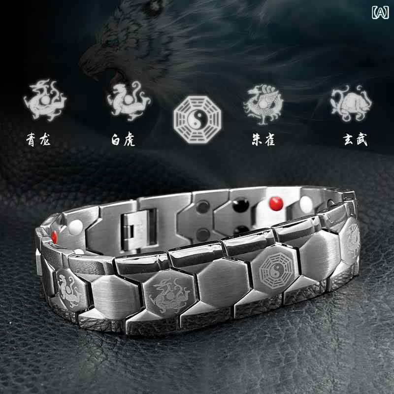 六字真言 ブレスレッド シルバー ゴールド ブラック チタン 金属 マントラ 太め メンズ ギフト プレゼント スピリチュアル 仏教 迫力 祈り 高級感