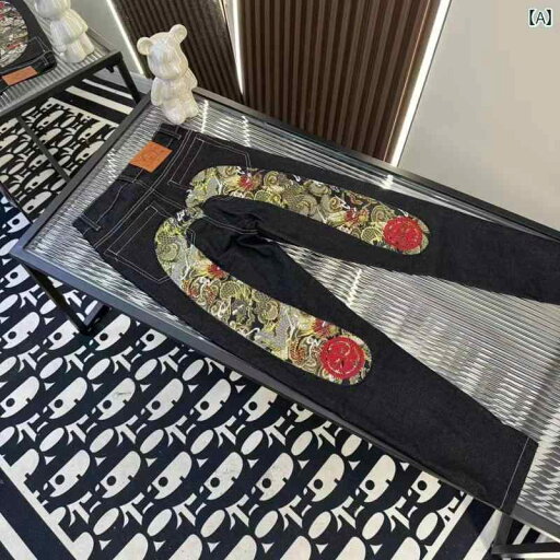 デニムパンツ ドラゴン 刺繍 メンズ レディース ジーンズ プリント ゆったり カジュアル ストレート ロング パンツ ミディアムローウエスト ジャガード デニムパンツ ドラゴン 刺繍 メンズ レディース ジーンズ プリント ゆったり カジュアル ストレート ロング パンツ ミディアムローウエスト ジャガード