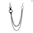 ウォレットチェーン パンツチェーン ユニセックス アクセサリー スタッズ ヒップホップ ストリート パンク ズボン 装飾 ウエスト ファッションアイテム メンズ...