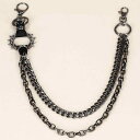 ウォレットチェーン アクセサリー 財布 パンツ チェーン スパイク パンツ レトロ クール メタル パンク ロック ヒップホップ ウエスト スタイリッシュ ギフ...