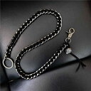 ウォレットチェーン アクセサリー 財布 パンツ チェーン ジーンズ ゴーストヘッド メンズ ウエスト レトロ ベルト 編組 レディース スタイリッシュ ボヘミア...