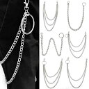 ウォレットチェーン アクセサリー 財布 パンツ チェーン パンツ ダブルレイヤー メタル ヒップホップ レトロ ジーンズ ストリート ユニセックス モダン カジ...