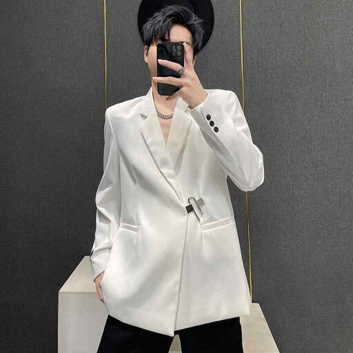 メンズ ジャケット フォーマルジャケット ドレスジャケット レセプション メタルバックル シングルブレスト 春秋冬 男性用 おしゃれ トレンディ ファッショナブル メンズ ジャケット フォーマルジャケット ドレスジャケット レセプション メタルバックル シングルブレスト 春秋冬 男性用 おしゃれ トレンディ ファッショナブル