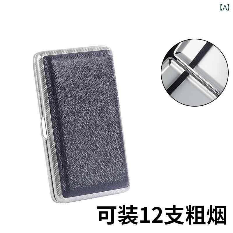 Hanbok Homeのタバコケース 男女兼用 持ち運び ケース 高級感 レザー 安心 安全 コンパクト ポータブル 携帯用 シガーレットボックス 革 トラベル｜アングル2