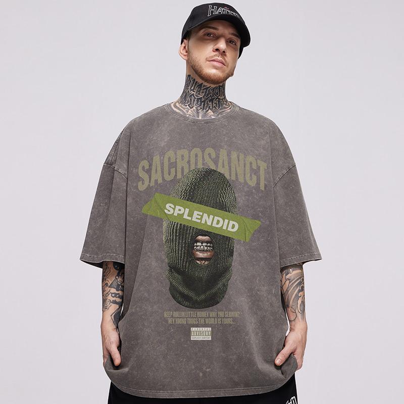 Rakuten - オーバーサイズ Tシャツ アメリカン メンズ おしゃれ かっこいい 大きめサイズ ゆったり レトロ 半袖 ストリートファッション クール 厚手 ユニセックス 夏 カジュアル
