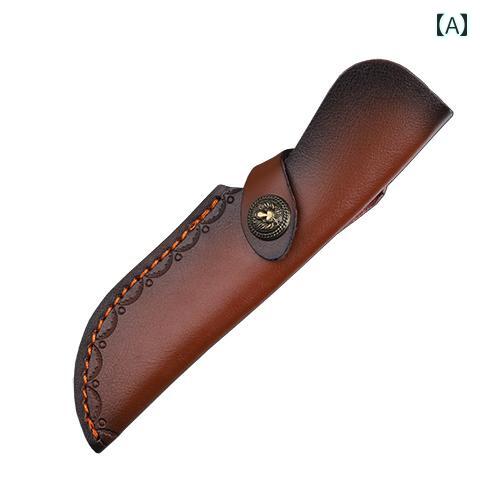 ナイフケース アウトドア サバイバル おしゃれ 牛革 鞘 シース ポータブル 高級感 カバー 保護 ホルス..