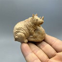 インテリア 小物 木製 おしゃれ 装飾品 ツゲ 木彫り 小さい サイ 無垢材 彫刻 メンズ レディース ポータブル おもちゃ リビング プレゼント 置物 オブジ...