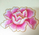 アップリケ 刺繍 葉なし 牡丹 花柄 布パッチ ワッペン モチーフ ステッカー ステージ パフォーマンス 衣装補修 ドレスアップ アクセサリー リメイク 手芸 ハンドメイド ファブリック